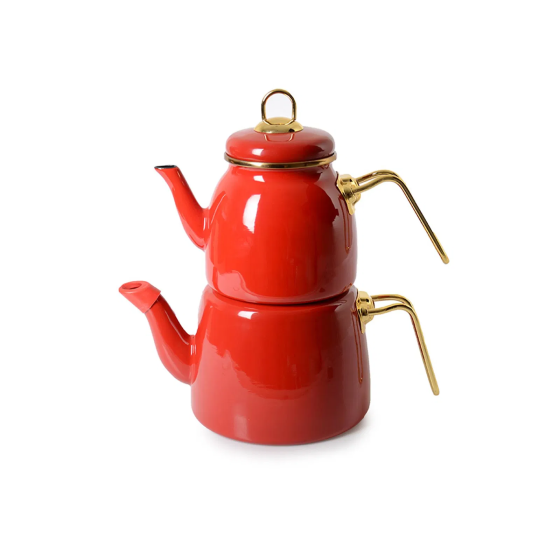 İpek Enamel Teapot - Red Стамбул