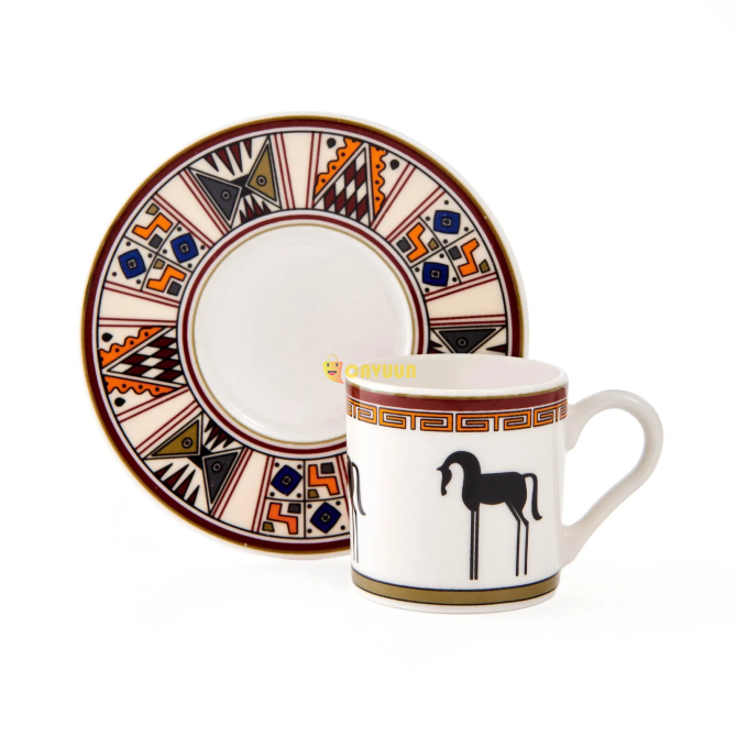 Porsima Horse 12 Piece Coffee Cup Set - Colorful - 100 ml Istanbul - photo 4