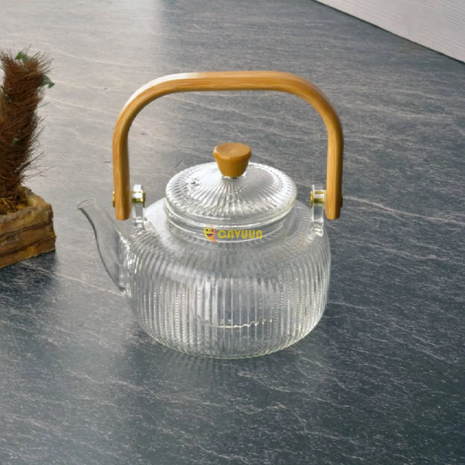 Tohana Glass Teapot with Bamboo Handle and Strainer - Transparent - 600 ml Istanbul - photo 1