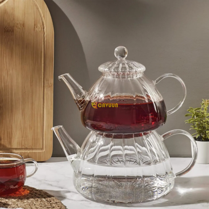 Perotti Vitor Borosilicate Glass Teapot - Transparent - 1.5 lt + 800 ml Istanbul - photo 1