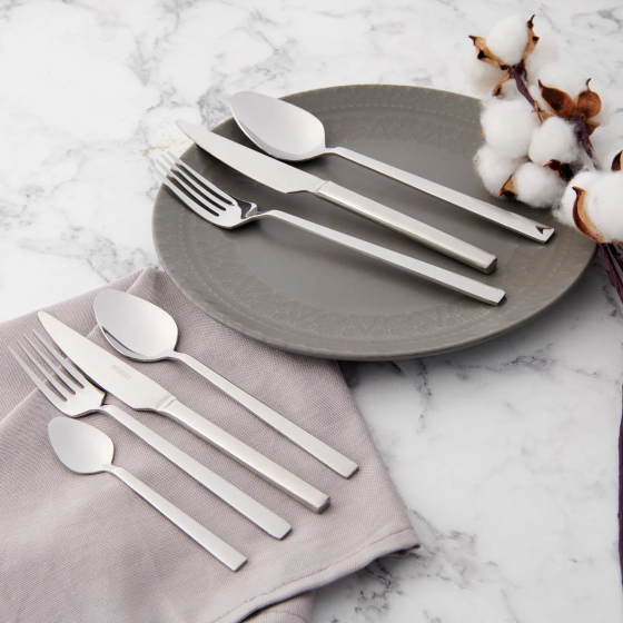 Emsan Anemo 84 Piece Cutlery Set - Gray Istanbul