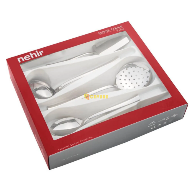 Nehir Deniz 5 Piece Steel Service Set - Gray Istanbul - photo 2