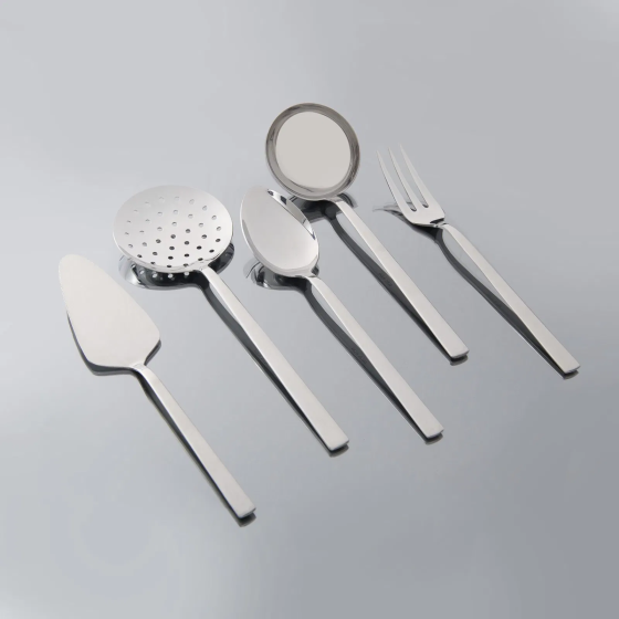 Nehir Dalyan 5 Piece Steel Service Set - Gray Стамбул