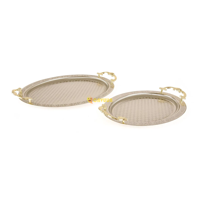 Arow Rossi 2-Piece Oval Tray - Silver Istanbul - photo 4