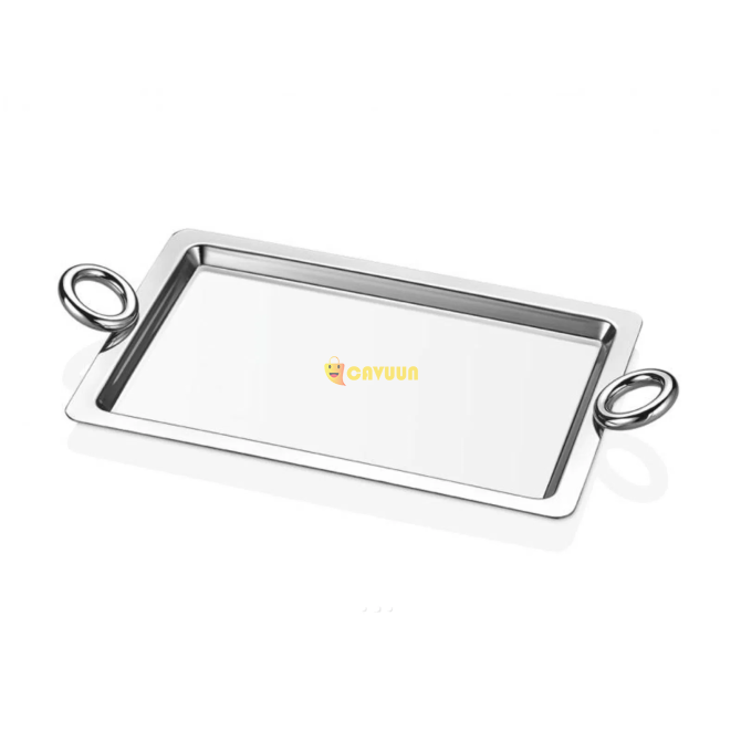 Arow Rectangular Gold Handled Coffee Tray - Gray Istanbul - photo 2