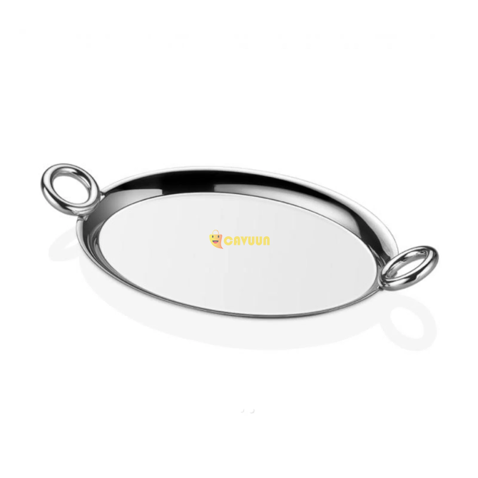 Arow Oval Handled Coffee Tray - Inox - 34 cm Istanbul - photo 2