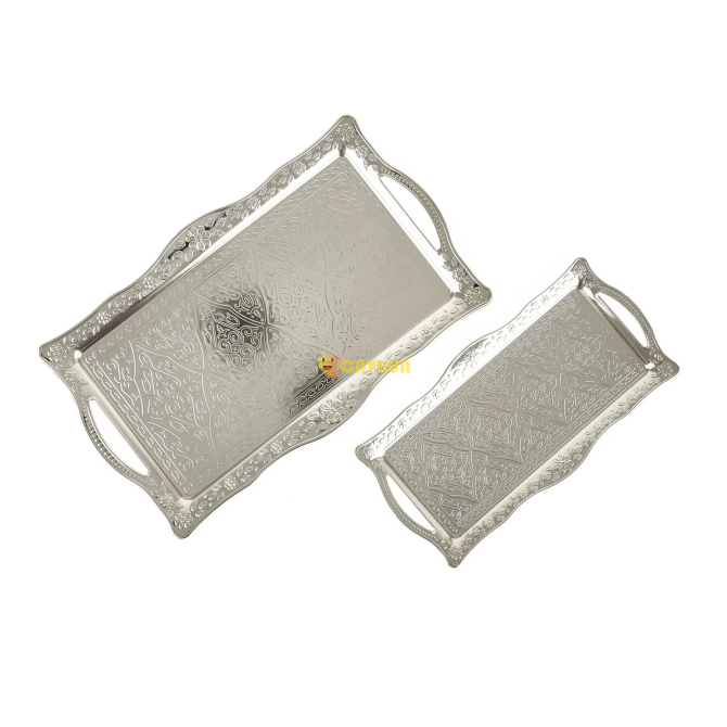 Arow 2-Piece Rectangular Tray - Silver Istanbul - photo 3