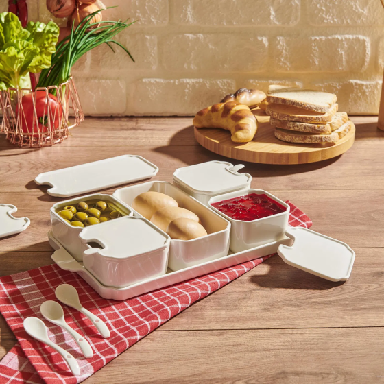 Arow 6 Piece Porcelain Breakfast Set Istanbul