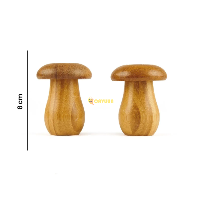 Mien Mushroom Shaped Salt and Pepper Shaker - Brown - 8 cm Istanbul - photo 6