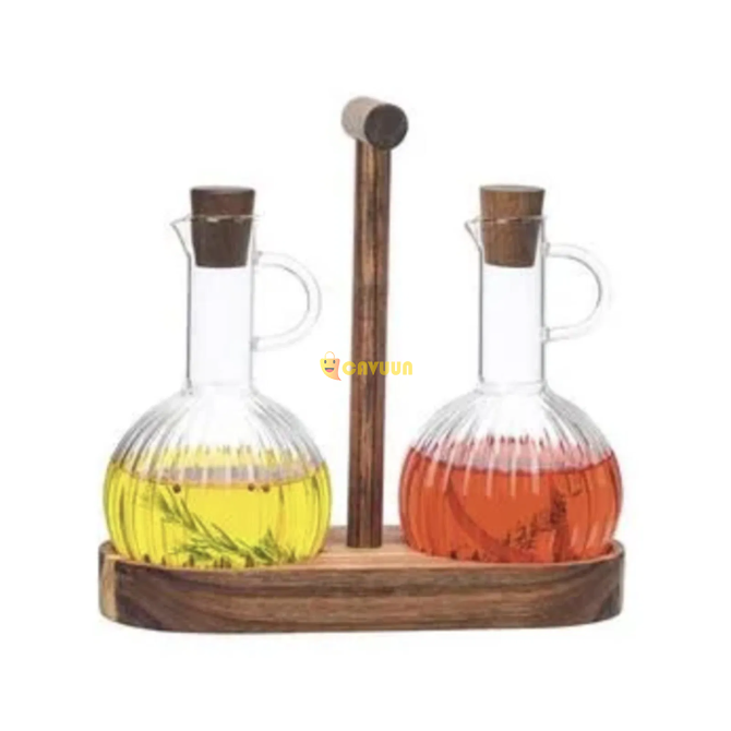 Mien 2-Piece Borosilicate Oil Can Set - Transparent / Brown - 300 ml Istanbul - photo 2