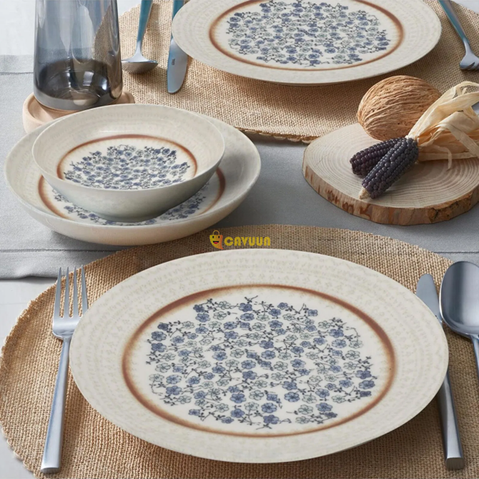 Gural Porcelain Athens 24 Piece Dinner Set - White / Blue Istanbul - photo 1