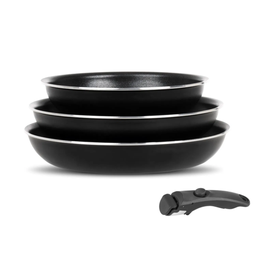 Leggno Titanium All In One 4 Piece Pan Set - Black Стамбул