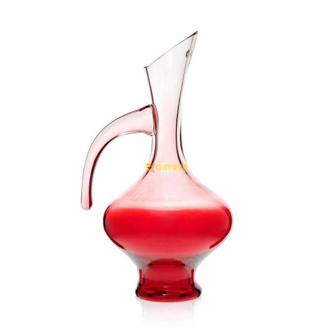 Alegre Glass Handled Carafe - Red - 18x36 cm Istanbul - photo 3