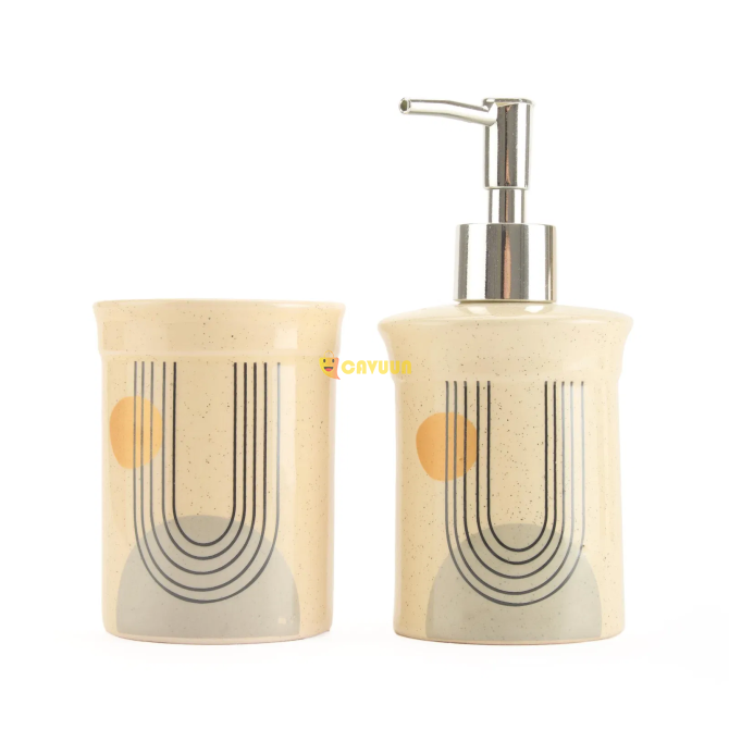 Evidea Bath Bohemian 2-Piece Bath Accessory Set - Beige Istanbul - photo 1