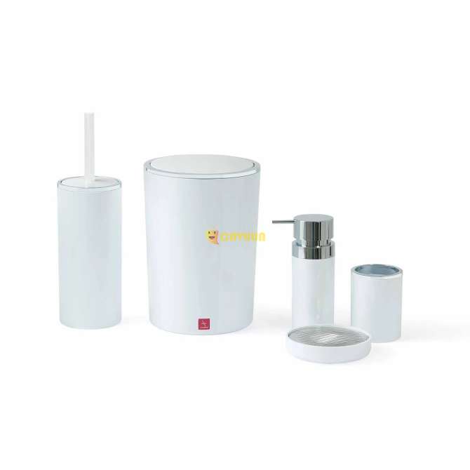 Primanova Lenox 5-Piece Bathroom Accessory Set - White Istanbul - photo 2