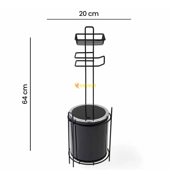 Держатель для туалетной бумаги и мусорное ведро Metalife Spare - черный Стамбул - изображение 5