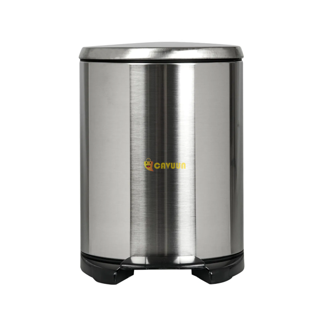 Primanova Cigo Stainless Steel Pedal Bathroom Trash Can - Grey - 6 lt Istanbul - photo 3