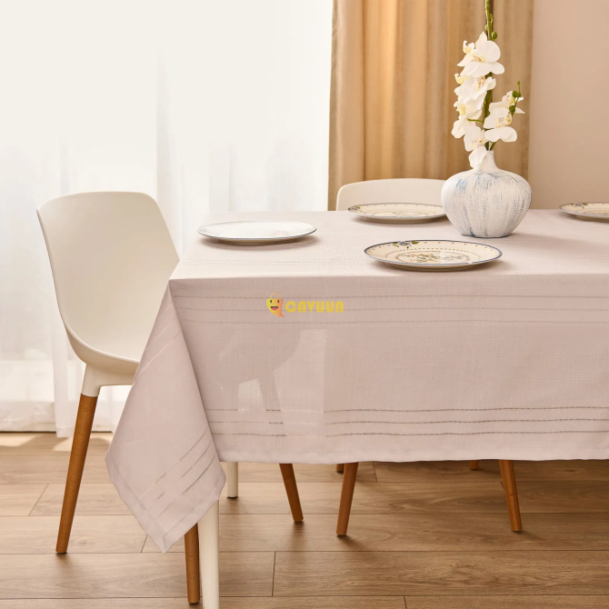 Evidea Soft Jacquard Woven Tablecloth - Beige - 160x220 cm Istanbul - photo 1