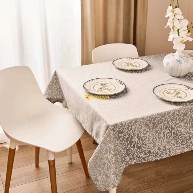 Evidea Soft Floral Tablecloth - Beige - 140x140 cm Istanbul - photo 2