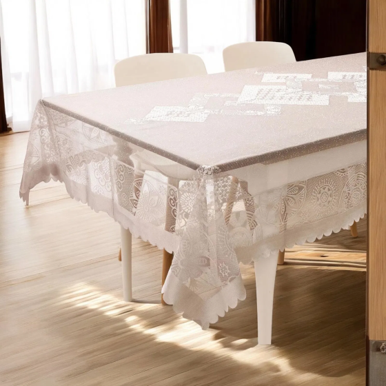 Evidea Soft Vitta Tablecloth - Grey - 140x220 cm Istanbul