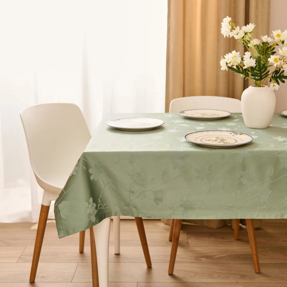 Evidea Soft Fiori Tablecloth - Green - 140x140 cm Istanbul