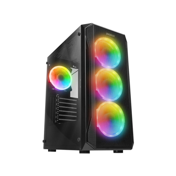 Everest X-racer Peak 600w Tempered Glass 4x12cm Rgb Atx Mid-t Gaming Case Istanbul