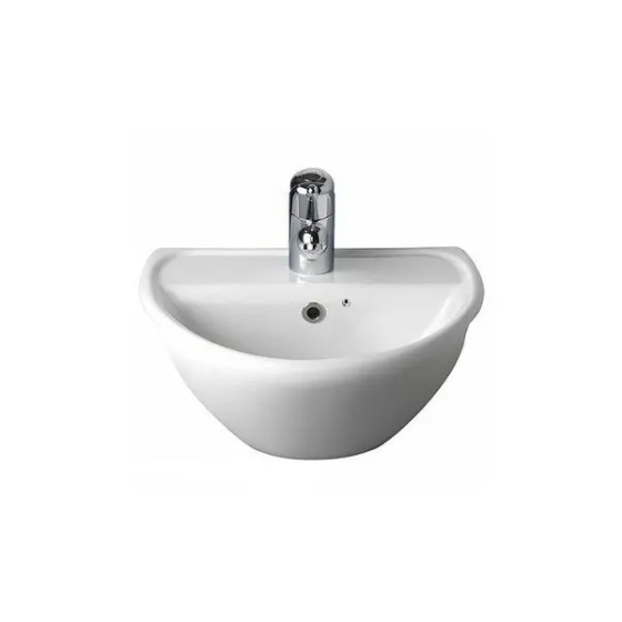 Twyford Sola Optimise 1 tap hole semi-recessed basin 450mm White Лондон