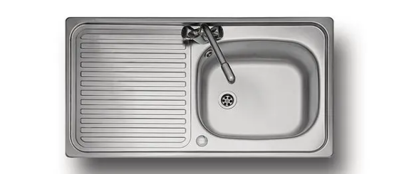 Leisure Sinks Linear one tap hole reversible 1.0 bowl 950 x 508mm Stainless Steel Лондон