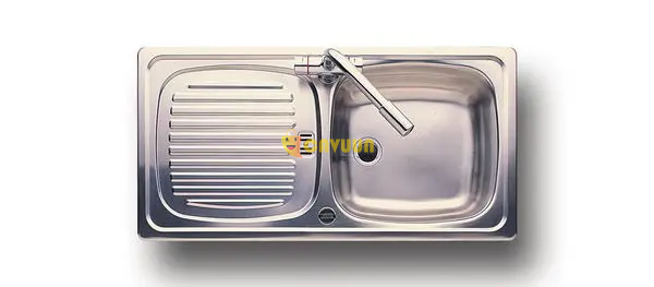 Leisure Sinks Euroline side drainer 1.0 bowl 860 x 435mm Stainless Steel London - photo 1