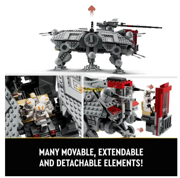 Lego 75337 Star Wars AT-TE Walker Set с фигурками дроидов Лондон - изображение 3