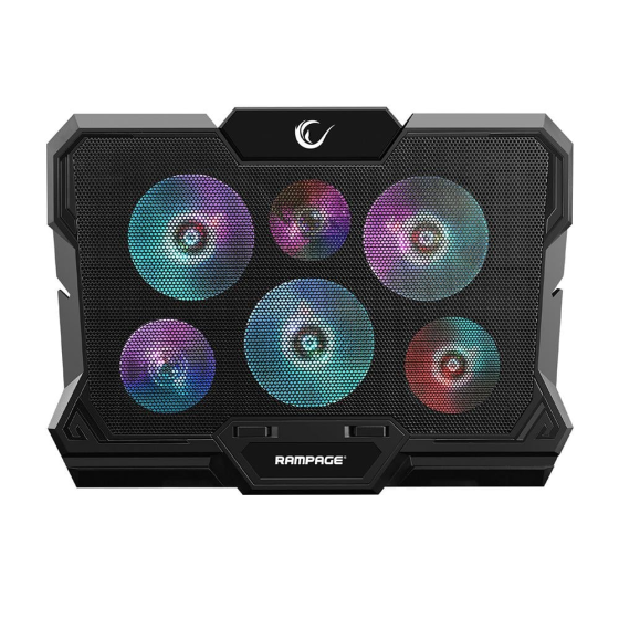 Rampage Addison X-gust 6 Fan Colorful Lighted Notebook Cooler Stand-black Стамбул