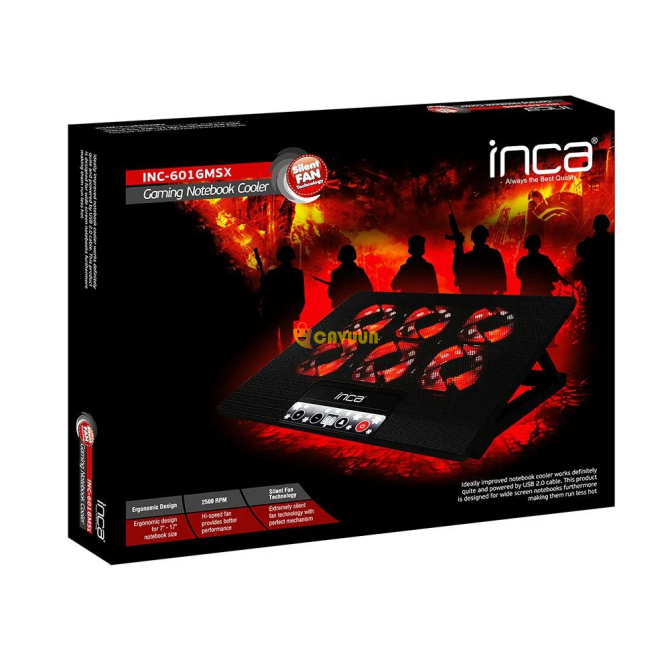 Inca Inc-601gsmsx 7-17'' 6xfan 2xusb 6 Stage игровой ноутбук кулер Стамбул - изображение 3