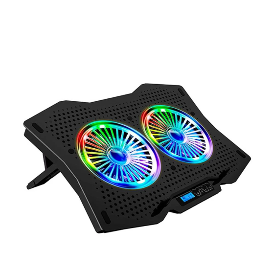 Addison Rampage Tornado 10-18" Rgb Lighted Notebook Cooling Stand With 2 Fans Istanbul