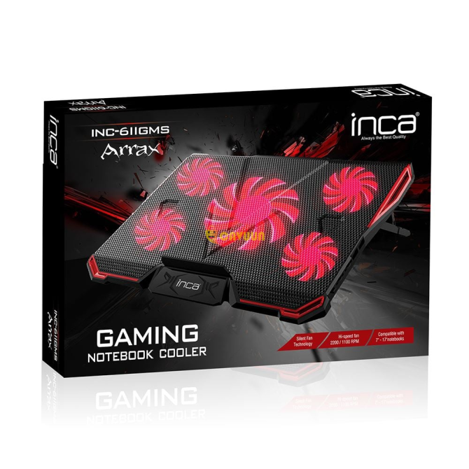 Inca Inc-611 Gms Arrax Gaming Notebook Cooler 5x Fan, 6 Stage, 2x Usb Istanbul - photo 3