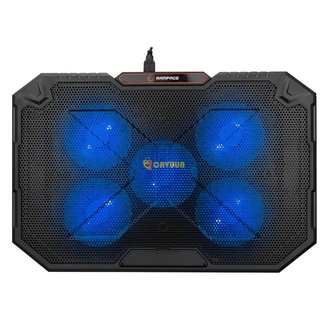 Addison Rampage Ad-rc155 Fan 15-17" Notebook Cooler With 2 Usb Rgb Lights - Black Istanbul - photo 3