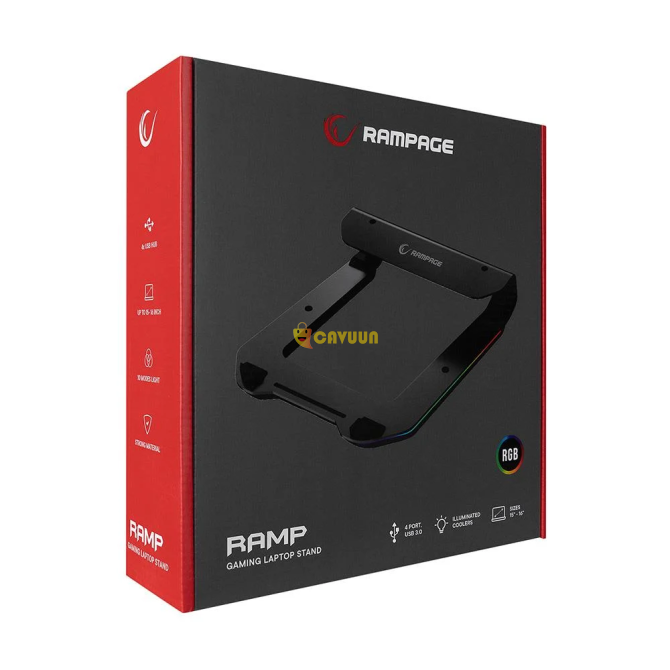 Rampage Ads-t6u Ramp 4 шт. Usb 3.0 Hub RGB Light Алюминиевая подставка Стамбул - изображение 6