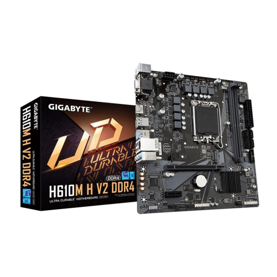 Gigabyte H610m H V2 Intel H610 Socket 1700 Ddr4 3200mhz M.2 Motherboard Стамбул