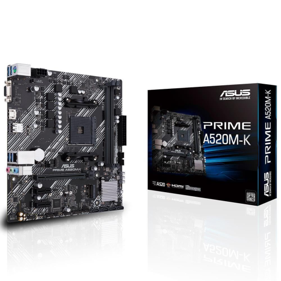 Asus Prime A520m-k A520 Socket Am4 Amd Ryzen Ddr4 4600mhz (oc) M.2 Motherboard Istanbul