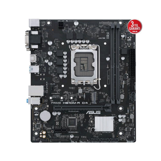 Asus Prime H610m-r D4 Intel H610 Socket 1700 Ddr4 3200mhz M.2 Motherboard Without Box Istanbul