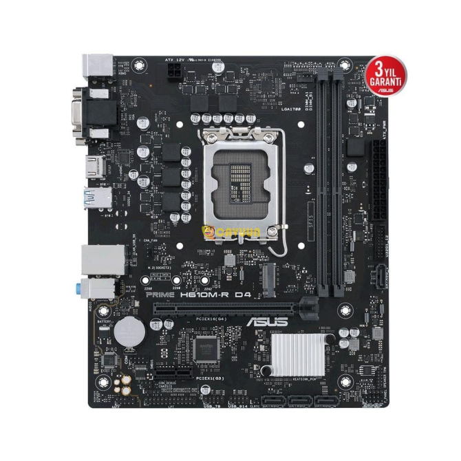 Asus Prime H610m-r D4 Intel H610 Socket 1700 Ddr4 3200mhz M.2 материнская плата без коробки Стамбул - изображение 1