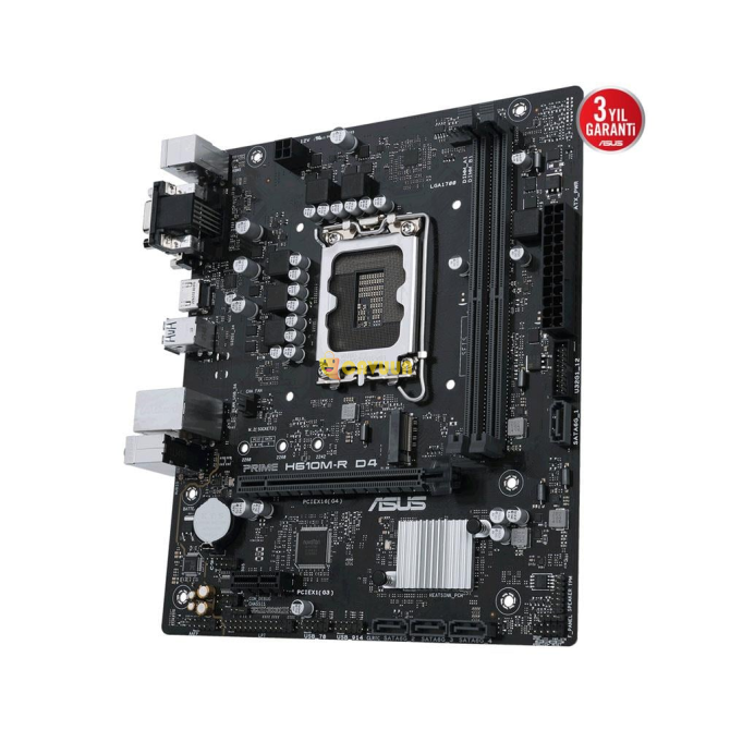 Asus Prime H610m-r D4 Intel H610 Socket 1700 Ddr4 3200mhz M.2 материнская плата без коробки Стамбул - изображение 2