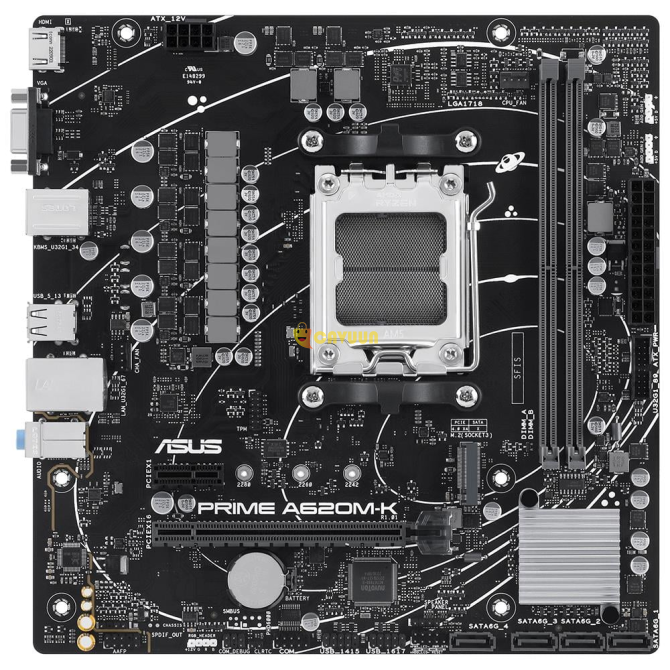 Asus Prime A620m-k 6400mhz(oc) Ddr5 Socket Am5 M.2 Hdmi Vga Matx Motherboard Istanbul - photo 2