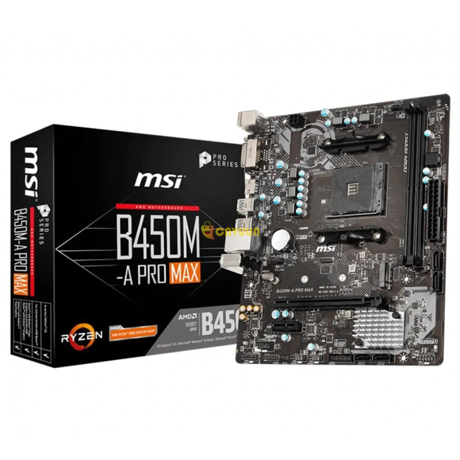 Msi B450M-A PRO MAX Amd B450 Socket AM4 DDR4 3466(OC) M.2 Anacard Стамбул - изображение 1