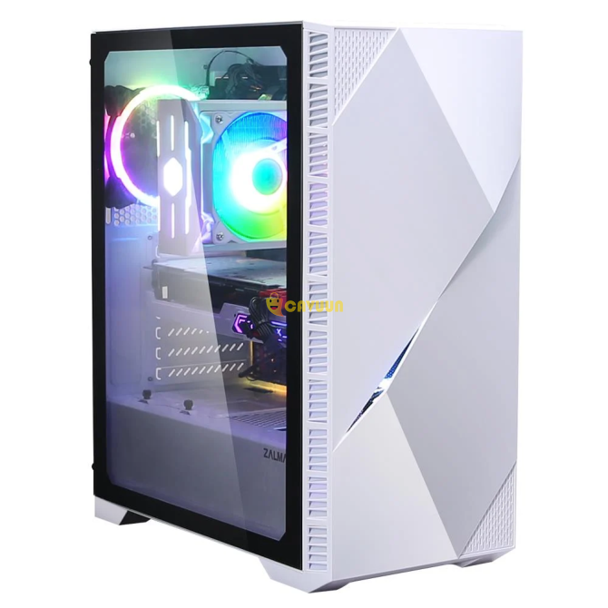 Zalman Z3 Iceberg White 2x120mm Argb Fan Tempered Glass Mid-t Gaming Case Istanbul - photo 1