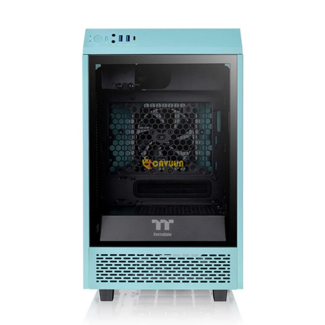 Корпус Thermaltake The Tower 100 Turquoise 3xTempered Glass Mini Itx Стамбул - изображение 2