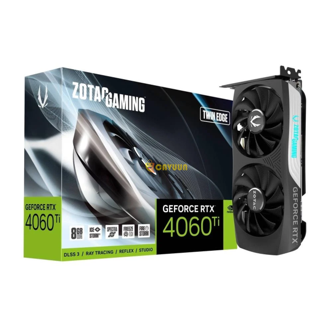 Видеокарта Zotac GeForce RTX 4060 TI TWIN EDGE 8 ГБ GDDR6 128 бит Nvidia DLSS 3 Стамбул - изображение 1