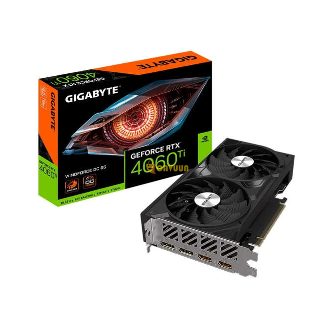 Видеокарта Gigabyte GeForce RTX 4060 TI WINDFORCE OC 8 ГБ GDDR6 128 бит DLSS3 Стамбул - изображение 1