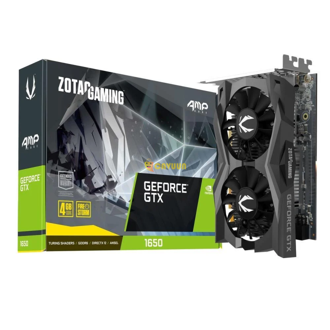 Видеокарта Zotac GeForce GTX 1650 GAMING AMP 4 ГБ GDDR6 128 бит DX12 Nvidia Стамбул - изображение 1