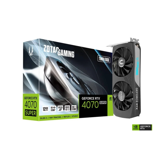 Zotac GeForce RTX 4070 SUPER TWIN EDGE 12GB GDDR6X 192Bit DLSS 3 Screen Card Istanbul