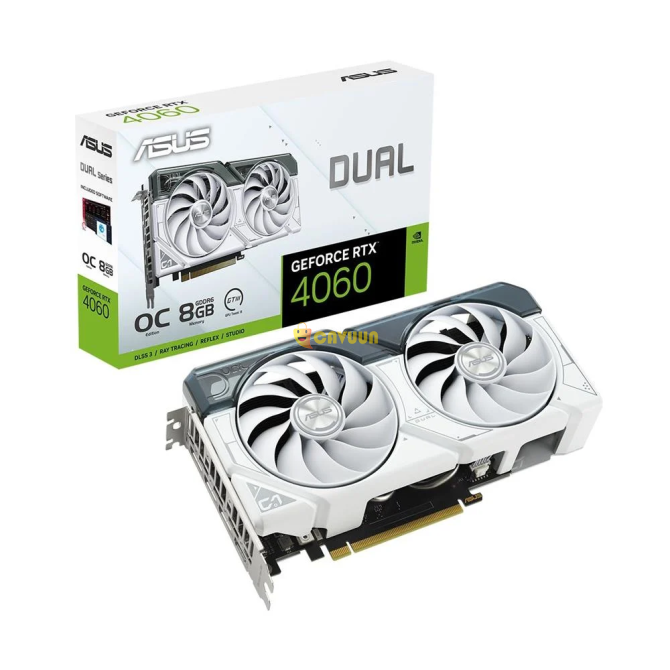 Видеокарта Asus DUAL GeForce RTX 4060 WHITE OC 8 ГБ GDDR6 128 бит Nvidia DLSS 3 Стамбул - изображение 1